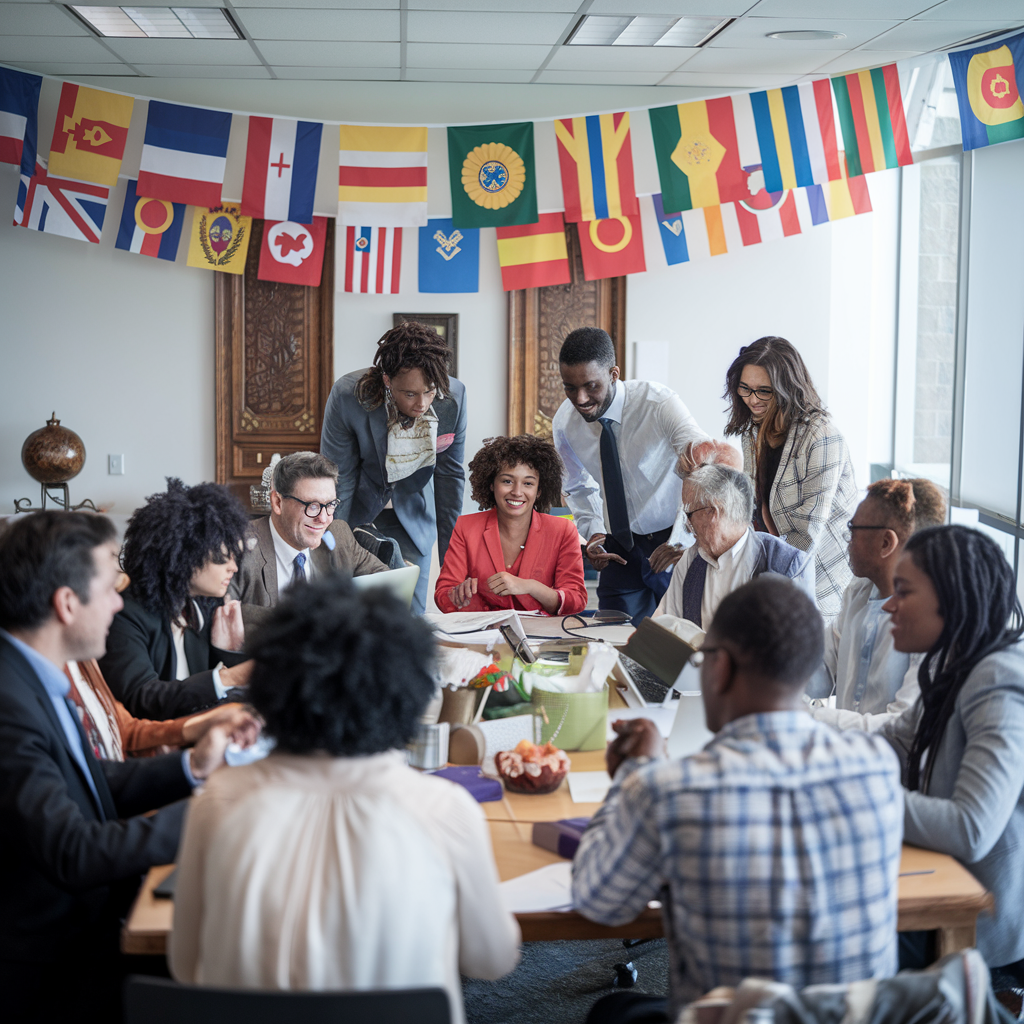 Réunion sur la diversité avec des participants de divers horizons culturels
