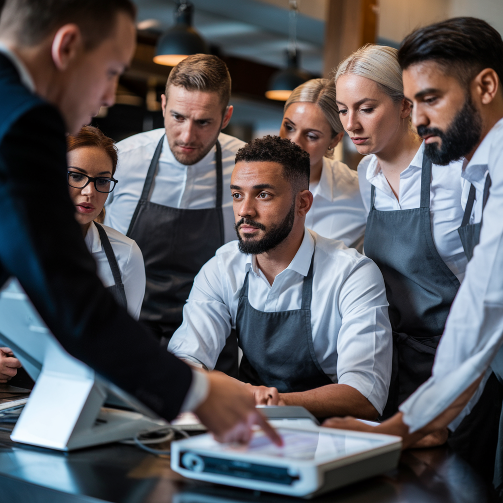 Formation du personnel de restaurant à la nouvelle technologie