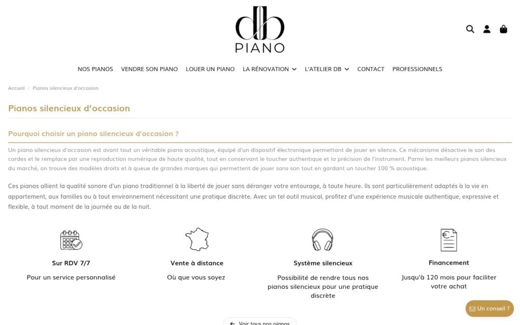Pianos silencieux occasion Atelier DB Piano Pianos silencieux occasion Atelier DB Piano