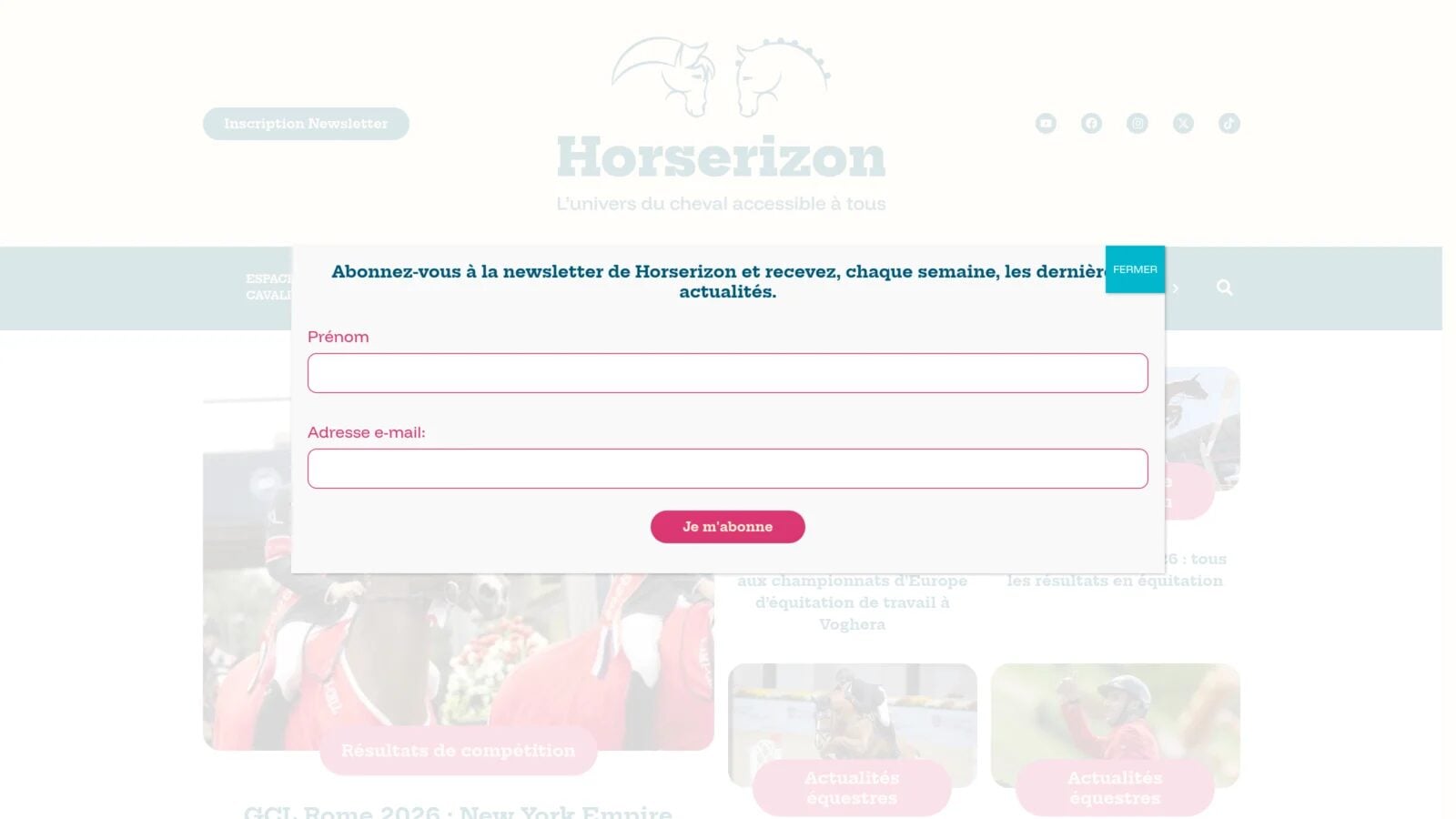 Horserizon site Horserizon équitation